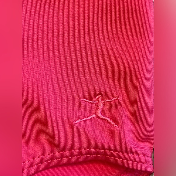 Hot Pink Halter Leo by Danskin, Adult Petite Dance Leotard w Bust Panel - Picture 4 of 8